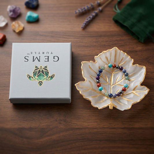 Selenite Leaf Charging Plate – Crystal Cleansing & Energy Charging Tray