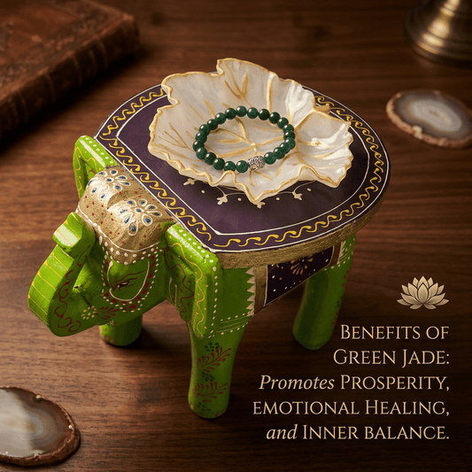 Green Jade on selenite