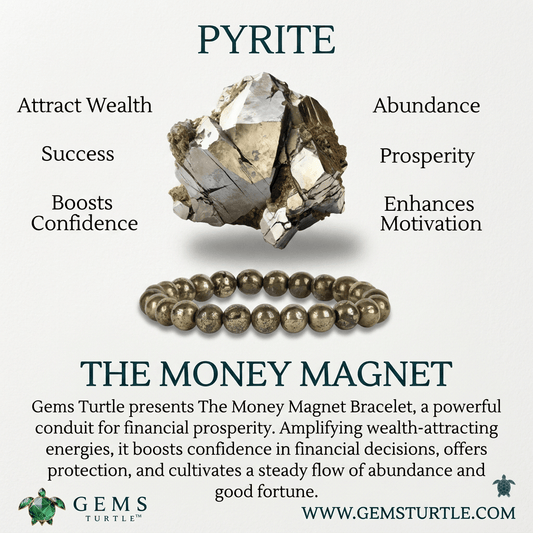 Raw Pyrite Lab Certified Bracelet for Wealth, Protection & Prosperity – Gems Turtle (image 2)