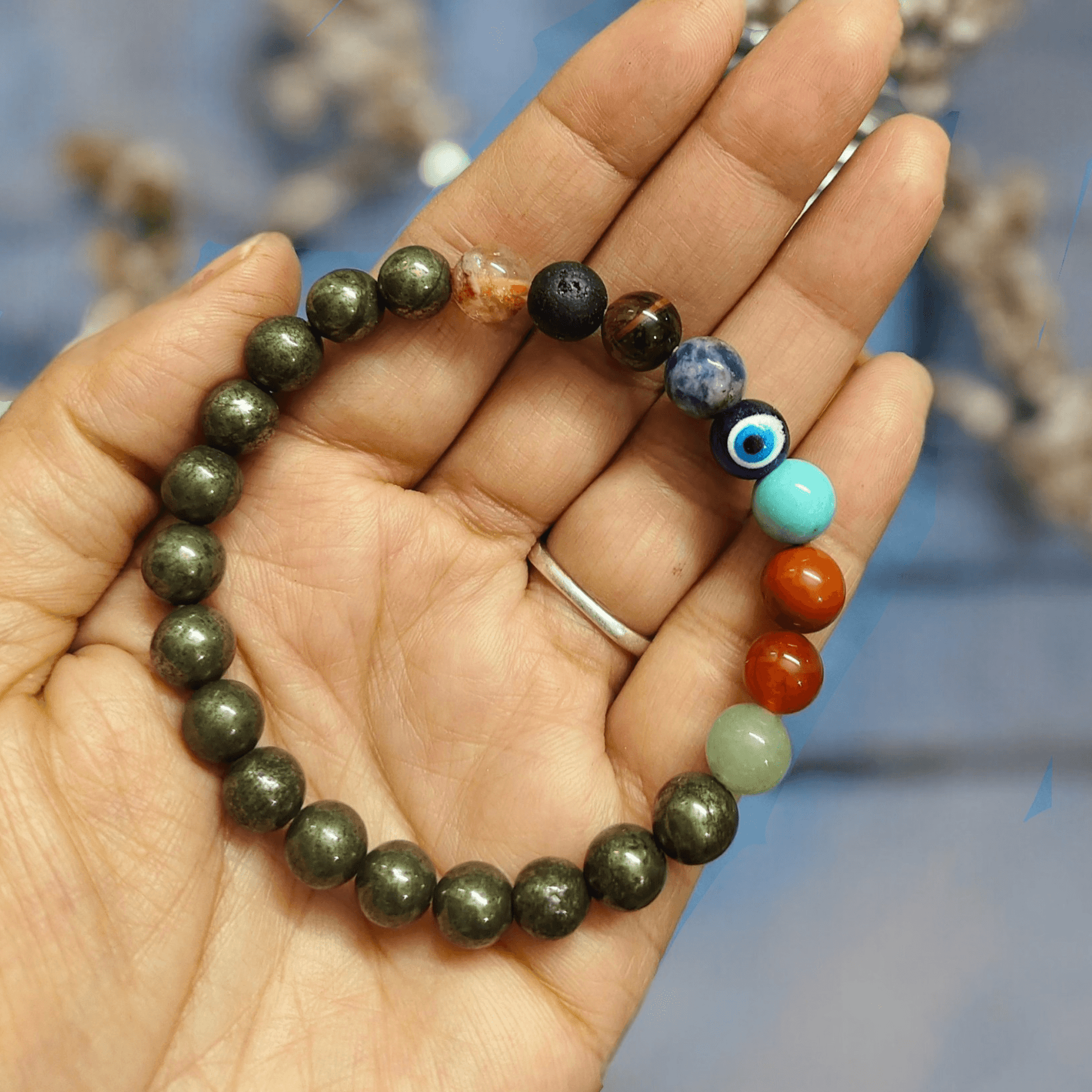 Pyrite with Nine Chakra