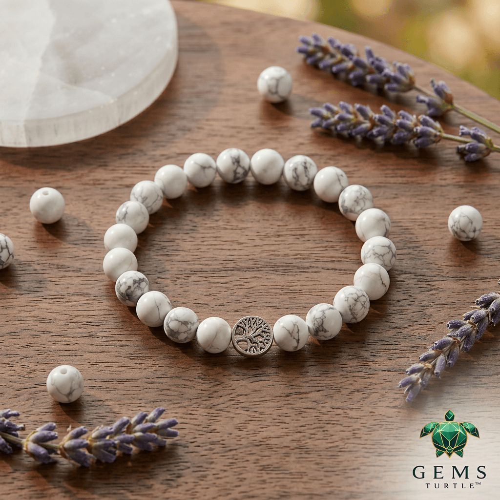 Calm and stress relief howlite bracelet