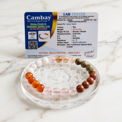 Lab Certified Motherhood Journey Bracelet for Women - Unakite, Red Jasper, Carnelian, Citrine, Rose Quartz & Moonstone – Gems Turtle (image 4)