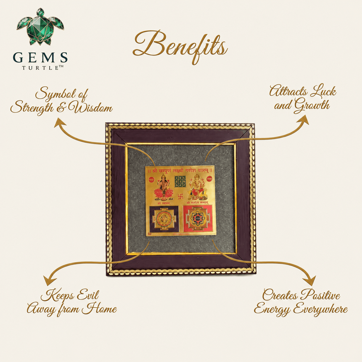 Benefits of the pyrite dust frame: attracts luck, symbolizes strength, keeps evil away, creates positive energy.