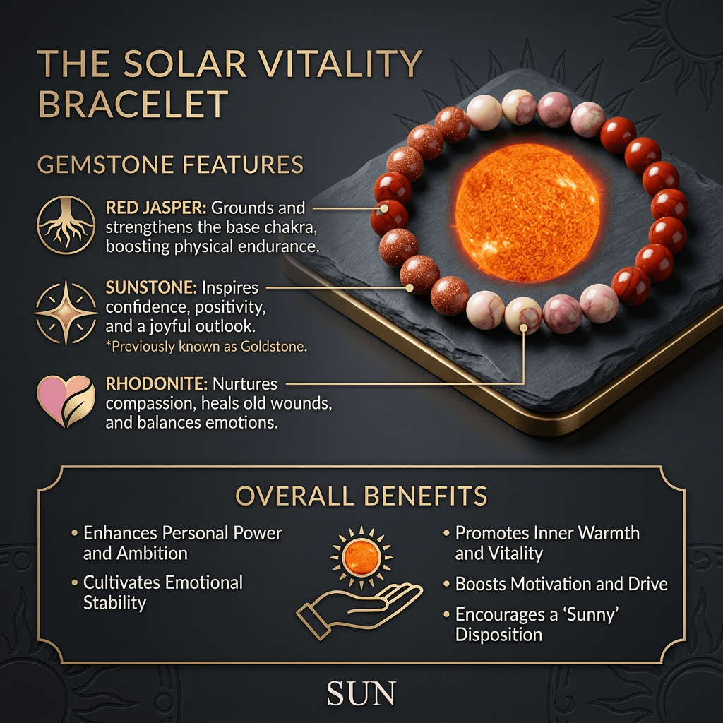 Lab Certified Solar Vitality & Balance Bracelet for Energy, Courage & Positivity – Gems Turtle