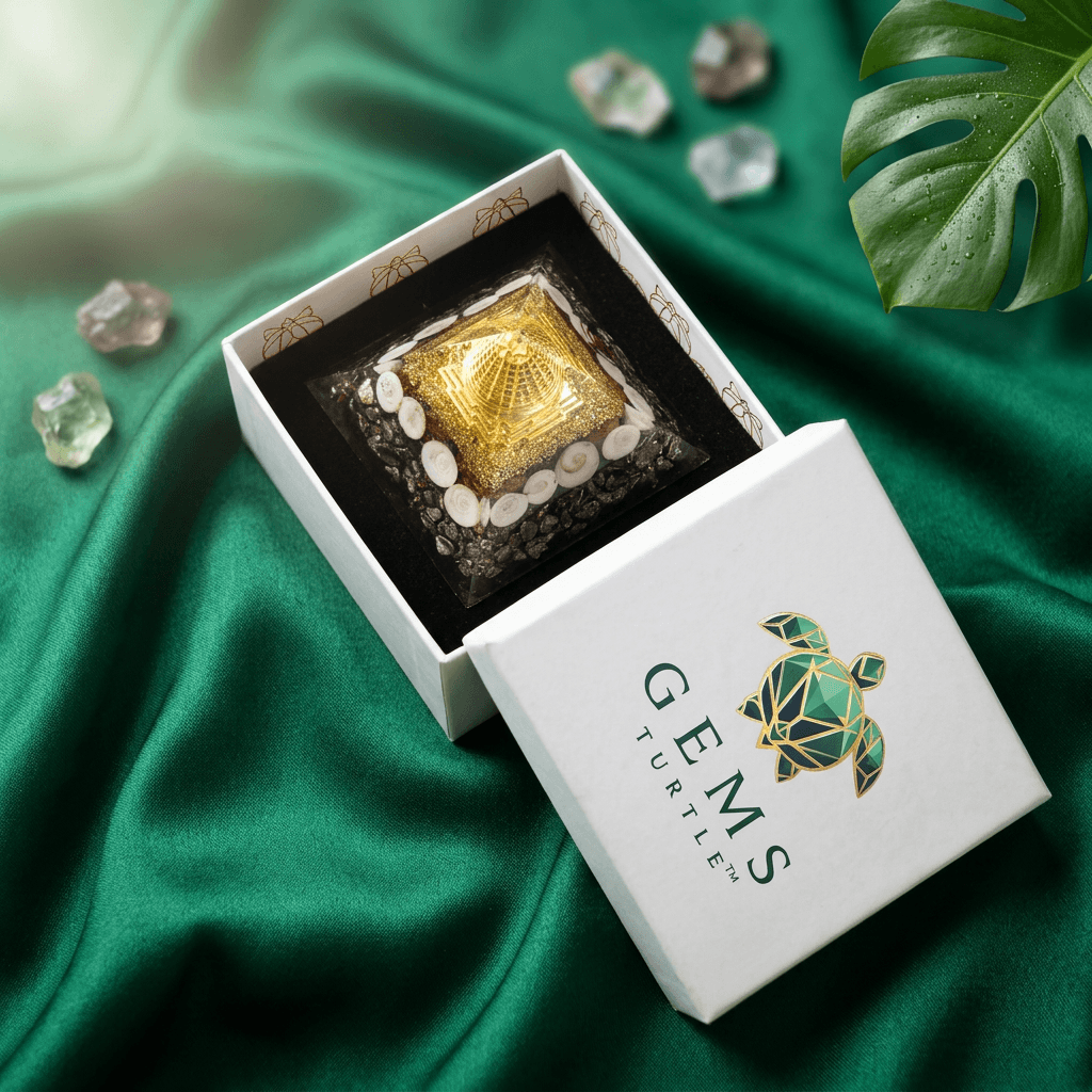 Dhan Lakshmi Yantra Divine Prosperity Pyramid – Gems Turtle (image 3)