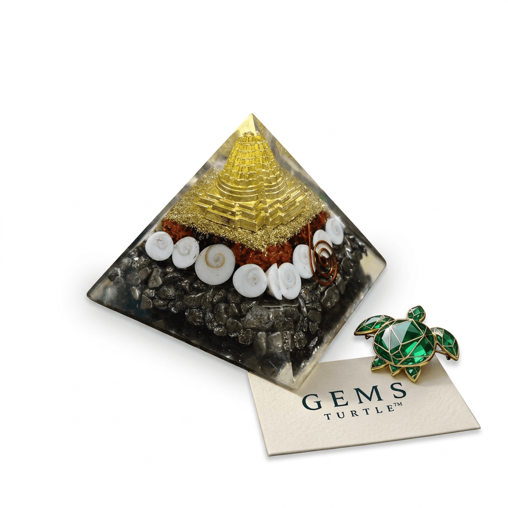 Dhan Lakshmi Yantra Divine Prosperity Pyramid – Gems Turtle (image 4)