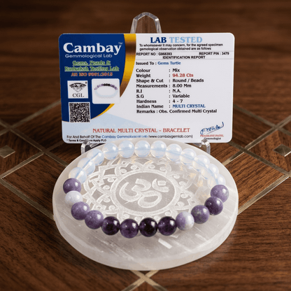 Calm & Clarity Crystal Bracelet for Women & Men – Gems Turtle (image 4)
