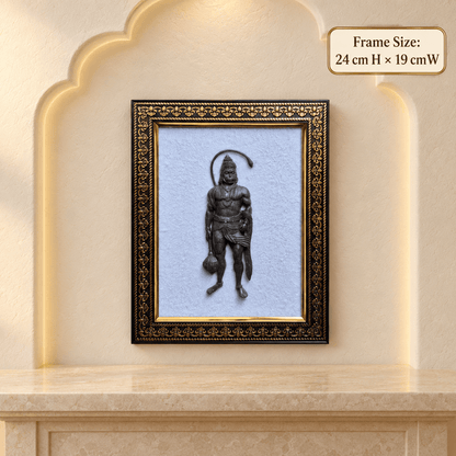 Hanuman Ji Pyrite & Selenite Frame for Success, Prosperity & Protection from Evil Eye – Gems Turtle (image 3)