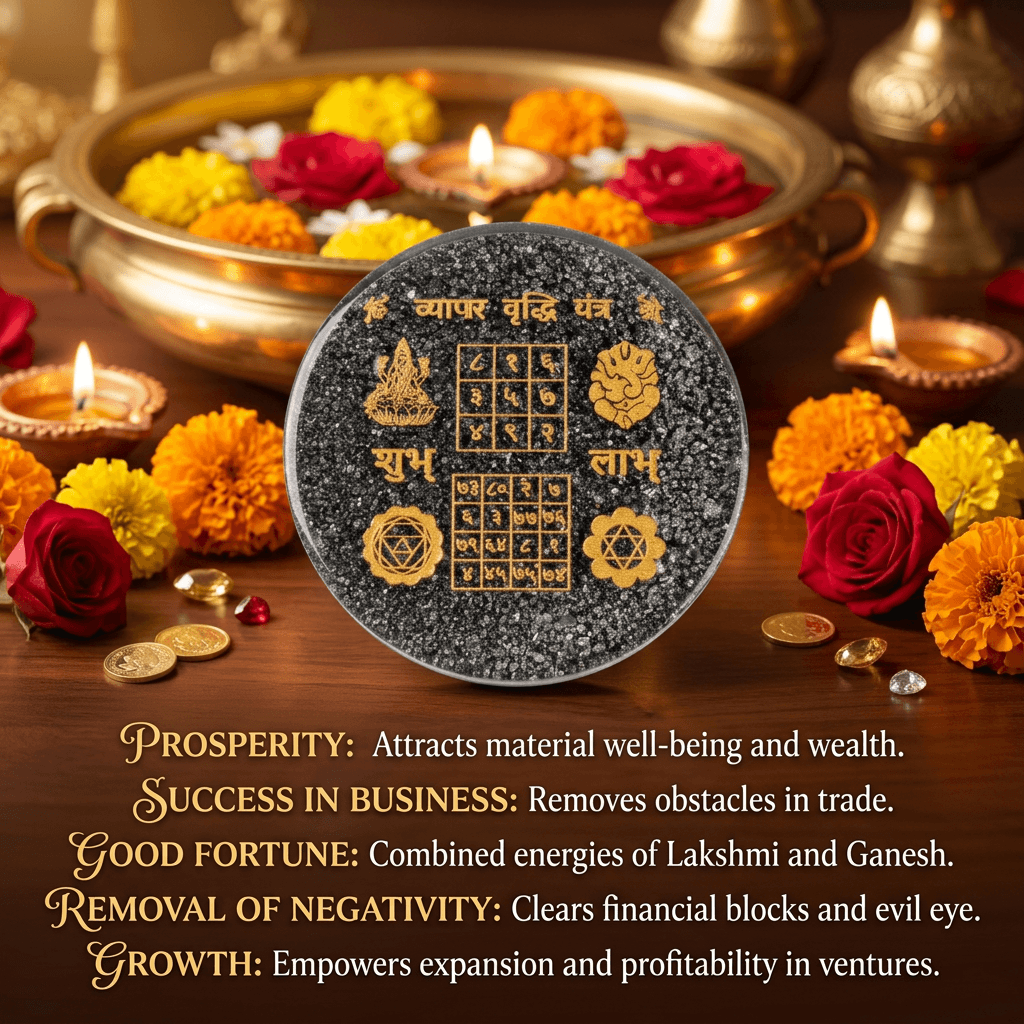 Raw Pyrite Vyapar Vridhi Yantra - Symbol of Prosperity and Success – Gems Turtle